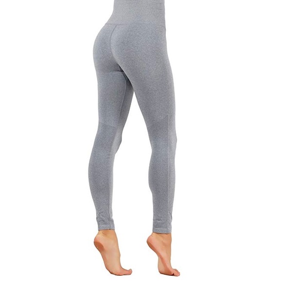 Workout two tone leggings 1004 color gray - Picture 2 of 2